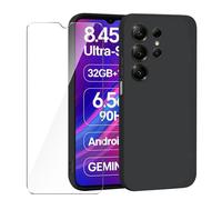 Wanglaism Coque Noir TPU Souple pour Doogee Note 56X Pro + Protection d'Écran Verre Trempé 9H