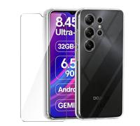 Wanglaism Coque Transparente TPU Souple pour Doogee Note 56X Pro + Protection d'Écran Verre Trempé 9H