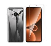 Wanglaism Housse pour Oukitel C59/Oukitel C59 Pro Coque + 1 Protections d'écran en Verre trempé, TPU Souple Housse pour téléphone Portable Case Cover- Transparent