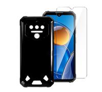 Wanglaism Housse pour Oukitel WP23 Plus Coque + 1 Protections d'écran en Verre trempé, TPU Silicone Cas entièrement Case Cover-Noir