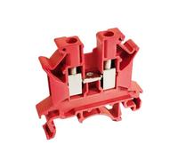 wanglan 10Pcs 2.5 Terminal Block UK2.5B Screw Connection Connect Strip 5mm² Cable Electrical Din Rail Wire Connector(UK2.5B-Red)