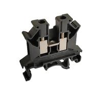 wanglan 10Pcs 2.5 Terminal Block UK2.5B Screw Connection Connect Strip 5mm² Cable Electrical Din Rail Wire Connector(UK2.5B-Black)