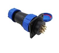 wanglan Connecteur droit SP28 étanche IP68, prise à bride, 2 broches, différentes tailles, 3-26, Options disponibles(9PIN)