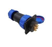 wanglan Connecteur droit SP28 étanche IP68, prise à bride, 2 broches, différentes tailles, 3-26, Options disponibles(10PIN)