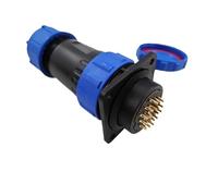 wanglan Connecteur droit SP28 étanche IP68, prise à bride, 2 broches, différentes tailles, 3-26, Options disponibles(19PIN)
