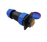 wanglan Connecteur droit SP28 étanche IP68, prise à bride, 2 broches, différentes tailles, 3-26, Options disponibles(26PIN)