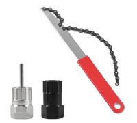 WangLaoWu Fouet à chaîne de vélo avec extracteur de pignon, extracteur de Volant d’inertie de vélo, Outil de vélo pour Volant d’inertie à 7, 8, 9, 10, 11, 12 Vitesses