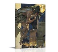 WANGLIDD Impression sur toile Adolfo Hohenstein - Motif Corriere Della Sera - Milano (1898) - Décoration murale d'intérieur - 60 x 90 cm