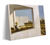 WANGLIDD Impression sur toile « Office in A Small City » par Edward Hopper - Décoration murale moderne avec cadre - 20 x 30 cm
