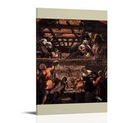 WANGLIDD Jacopo Tintoretto - Impression sur toile de peintures à thème The Adoration of The Shepherds - Décoration murale pour salon - 30 x 45 cm