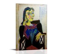 WANGLIDD Pablo Picasso Peintures murales imprimées Portrait de Dora Maar Décoration murale à suspendre pour chambre à coucher Cadre 20 x 30 cm
