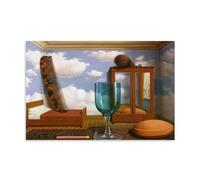 WANGLIDD Rene Magritte Poster sur toile avec valeurs personnelles Décoration murale moderne pour chambre à coucher Impression d'art sans cadre 60 x 90 cm