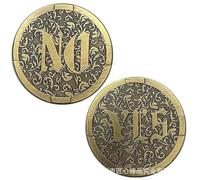 WANGLINHAO 2 pcs métal placage pièce commémorative Oui/Non Décision Lucky Love Coin Cameo Commémorative Pièce-Or
