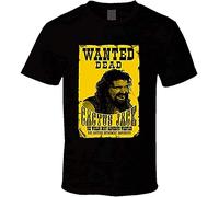 WANGLU Cactus Jack Mick Foley Mens Tshirt Tee T Shirt Black L