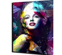 WANGMAOMAO Peinture par numéros Kits avec carte loupe 40 x 50 cm Peinture acrylique bricolage pour enfants adultes débutants étudiants fille de rêve marilyn monroe -avec cadre