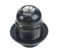 WANGMUMU 5 pièces 4A Aluminium bakélite Pleine dent E27 vis Douille économie d'énergie Lustre LED Ampoule Douille Base Lumineuse Going (Base Type : E27, Color : Black)