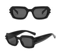 WANGOLK Punk Square Lunettes de soleil Ripple Funny Lunettes de soleil Bump Lunettes de soleil Trendy Hip Hop Lunettes UV400,1,Taille unique