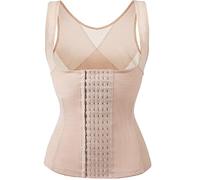WANGPIN Femmes Respirant Shapewear Tummy Control Perdre Perdre Pulling Taille Taille Entraîneur Compression Corset Slim Gilet Rassembler La Poitrine (Color : Beige, Size : XXL/XX-Large)