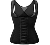 WANGPIN Femmes Respirant Shapewear Tummy Control Perdre Perdre Pulling Taille Taille Entraîneur Compression Corset Slim Gilet Rassembler La Poitrine (Color : Black, Size : XXXL/XXX-Large)