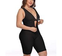 WANGPIN S-6XL Plus La Taille Bodys Femmes Buste Ouvert Shapewear sans Couture Contrôle du Ventre Cuisses Mince Corps Shaper Réglable (Color : Black, Size : 6XL)