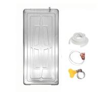 WANGRUIERHA Bac Condensat Clim pour Climatiseur, Kit de Bac Condensat Pompe a Chaleur en Acier Inoxydable, Recuperateur d Eau pour Climatiseur, Bac de Récupération D'huile(47.5x100x3.5cm/19x39x1in)
