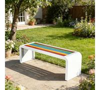 WANGRUIERHA Banc Exterieur Jardin, Banc de Parc en Acier Galvanisé, Capacité de Charge 300 Kg, Convient aux Cours, Métros, Pelouses, Rues et Zones Résidentielles(120x40x42cm/47x16x17in)
