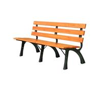 WANGRUIERHA Banc Exterieur Jardin en Métal avec Dossier, Assise en Bois Massif, Résistant au Vent et à la Pluie, Adapté aux Jardins, Parcs, Patios et Pelouses(180x55x71cm/71x22x28in)