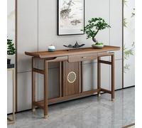 WANGRUIERHA Console Bois Massif, Table D'appoint à Placer Derrière Le Canapé, avec Tiroirs, Idéale pour Les Salons, Les Couloirs, Les Chambres et Les Entrées(Brown,100x35x86cm/39x14x34in)