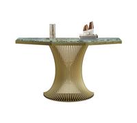 WANGRUIERHA Console Meuble Élégante, Console D'entrée pour Villa, Style Moderne Européen et Américain, Convient aux Salons, Couloirs et Bureaux(Gold,120x38x85cm/47x15x33in)