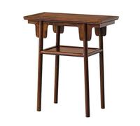 WANGRUIERHA Console Meuble en Bois Massif, Console D'entrée à Double Niveau avec Rangement, Style Nordique, Convient aux Couloirs, Halls D'entrée, Salons et Chambres