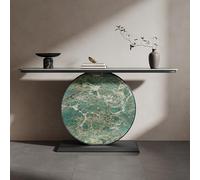 WANGRUIERHA Console Moderne, Table D'appoint Ronde, Table D'entrée Rectangulaire, Idéale pour Les Salons, Les Vérandas, Les Couloirs et Autres Espaces(Green,120x30x80cm/47x12x31in)