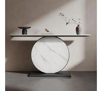 WANGRUIERHA Console Moderne, Table D'appoint Ronde, Table D'entrée Rectangulaire, Idéale pour Les Salons, Les Vérandas, Les Couloirs et Autres Espaces(White,120x30x80cm/47x12x31in)