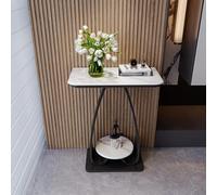 WANGRUIERHA Petite Console Meuble Rectangulaire, Console D'entrée Étroite, Idéale pour Les Salons, Les Couloirs, Les Entrées et Les Vestibules, Décoration D'intérieur(Black,50x40x75cm/20x16x30in)