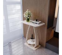 WANGRUIERHA Petite Console Meuble Rectangulaire, Console D'entrée Étroite, Idéale pour Les Salons, Les Couloirs, Les Entrées et Les Vestibules, Décoration D'intérieur(White,50x30x75cm/20x12x30in)