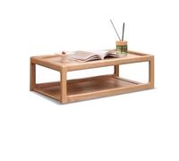 WANGRUIERHA Table Basse Bois Massif en Chêne, Table Basse Pas Cher, 65 X 36 X 20 Cm, Idéale pour Les Canapés, Les Chambres, Les Salons et Les Salles de Thé(Yellow)