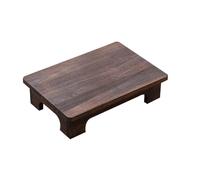 WANGRUIERHA Table Basse Bois Massif, Table Basse Pas Cher Rectangulaire, Repose Pieds, Convient aux Chambres, Balcons, Vérandas, Salons et Couloirs(Brown,40x28x10cm/16x11x4in)