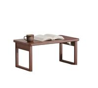 WANGRUIERHA Table Basse Japonaise Pliante de Type Tatami, Mini Table Basse Bois Massif Rectangulaire, Idéale pour Les Chambres, Les Fenêtres en Baie, Les Bureaux(Brown,80x50x45cm/31x20x18in)