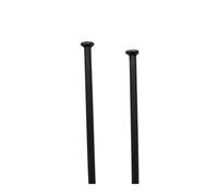 WANGSHAOWEI Rayons De VéLo Rayons 10 pièces par Lot Calibre 14 diamètre 2.0 mm Rayons de vélo Montagne à Traction Droite Couleur Noire Teinte Surface(255mm)