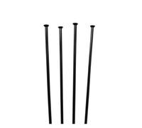 WANGSHAOWEI Rayons De VéLo Rayons 5 pièces par Lot Calibre 15 diamètre 1.8mm Rayons de VTT à Traction Droite Rond Couleur Noire goupille tête(Length 270mm)