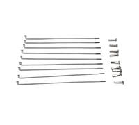 WANGSHAOWEI Rayons De VéLo Rayons de vélo Calibre 14 diamètre 2.0mm Rayons matériau en Acier Inoxydable 304 Montagne Couleur Argent(Length 197mm)