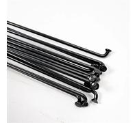 WANGSHAOWEI Rayons De VéLo Rayons de vélo Ronds J-Bend/Tête Traction Droite Noirs avec Capuchon en cuivre(J Bend 24PCS)