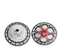 WANGSHAOWEI Roue Libre Cassette de Roue Libre séparée for VTT, 8, 9, 10, 11, 12 Vitesses, 8V, 9V, 10v, 11v, 12v, Support, pignon, pièces vélo Cassettes Cyclisme(9s 11-50t Silver)