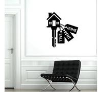 WANGSHUAIS-Stickers muraux en vinyle pour bureaux, agences immobilières, ventes de maisons, clés de location, stickers muraux amovibles 40 x 40 cm