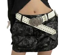 WANGSHUO Ceinture American Rétro Amour Fille Chaude-blanc-101 Cm
