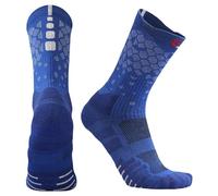 WANGSHUO Chaussette Basketball Chaussettes Antidérapantes Mi-Tube Épaissi Amortissement Serviette Fond Respirable Humidité-Absorbant De Course Sportives-Bleu Foncé-Une Taille39-45