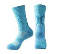 WANGSHUO Chaussette Entraînement pour Hommes À Un Coup De Serviette Fond Épreuve Compression Sportive Absorbant La Sueur-Bleu-Taille Unique