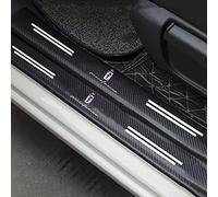 WangSiwe Lot de 4 Autocollants de seuil de Porte en Fibre de Carbone résistant aux Rayures pour Protections de seuil de Porte Pininfarina with Logo