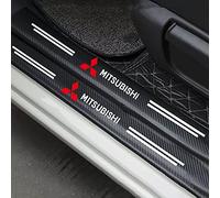 WangSiwe Lot de 4 Autocollants de seuil de Porte en Fibre de Carbone résistant aux Rayures pour Protections de seuil de Porte Mitsubishi ASX Lancer Pajero Outlander L200 Delica Eclipse