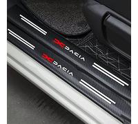 WangSiwe Lot de 4 Autocollants de seuil de Porte en Fibre de Carbone résistant aux Rayures pour Protections de seuil de Porte Dacia Logo Spring Lodgy Dokker Duster Logan Sandero MCV Stepway