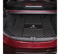 WangSiwe Tapis De Coffre Voiture, pour Alfa Romeo Giulia 2017-2021 Car Boot Mats Liner Adapté Cuir Couverture IntéRieure Styling Accessoires,Black-backplane3piece-storageboxleft